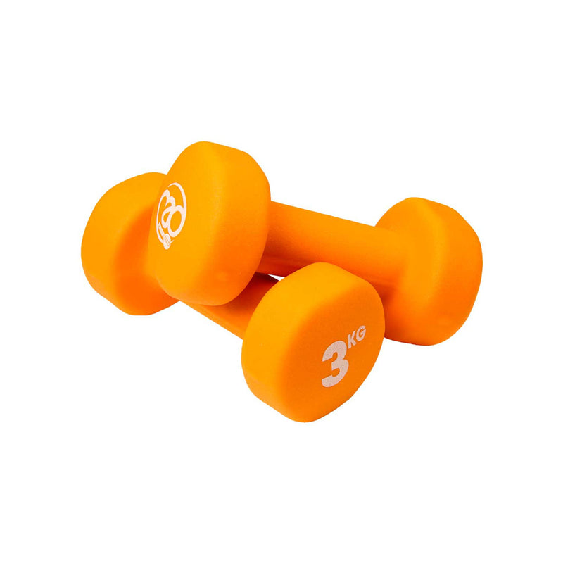 3kg Neoprene Dumbbells - Orange (Pair)