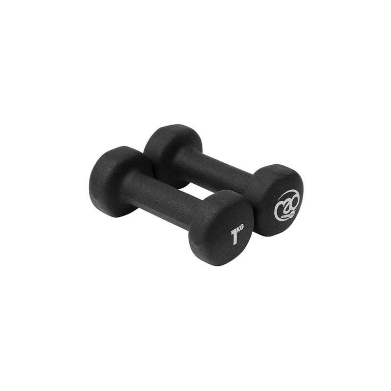 1kg Neoprene Dumbbells - Black (Pair)